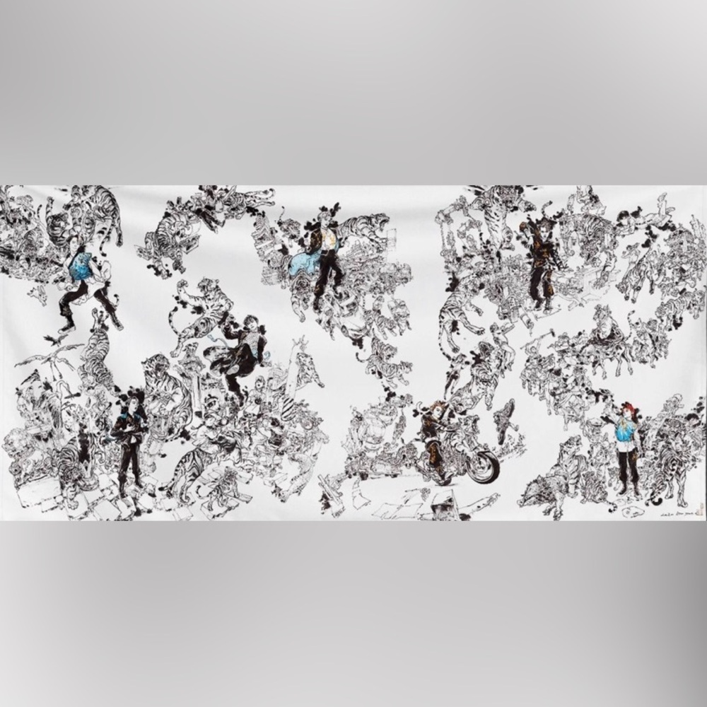 Official SuperM x Kim Junggi “Tiger Inside” Wall Decor Art Tapestry
